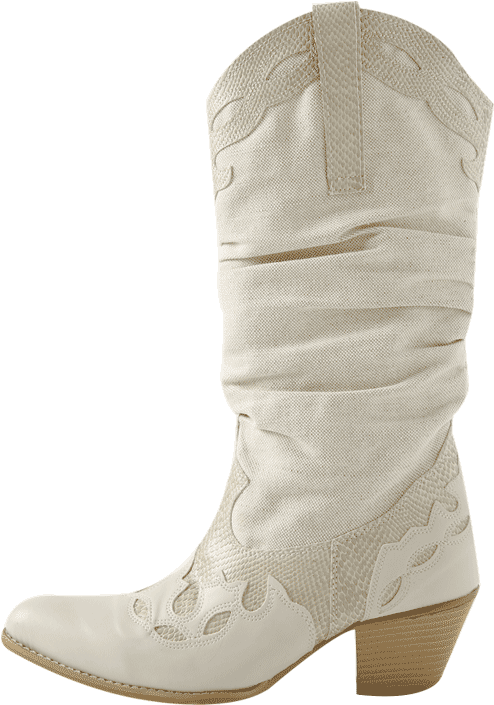 White Cowboy Boot PNG Image