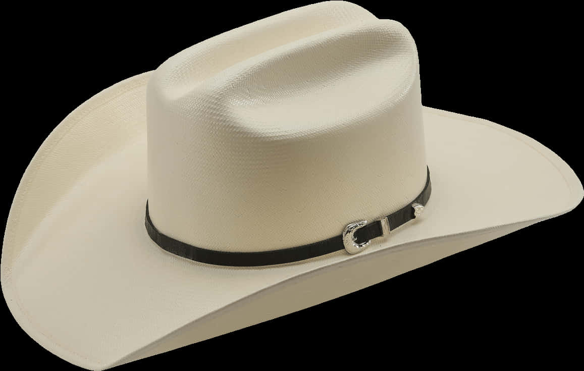 White Cowboy Hat Isolated Background PNG Image