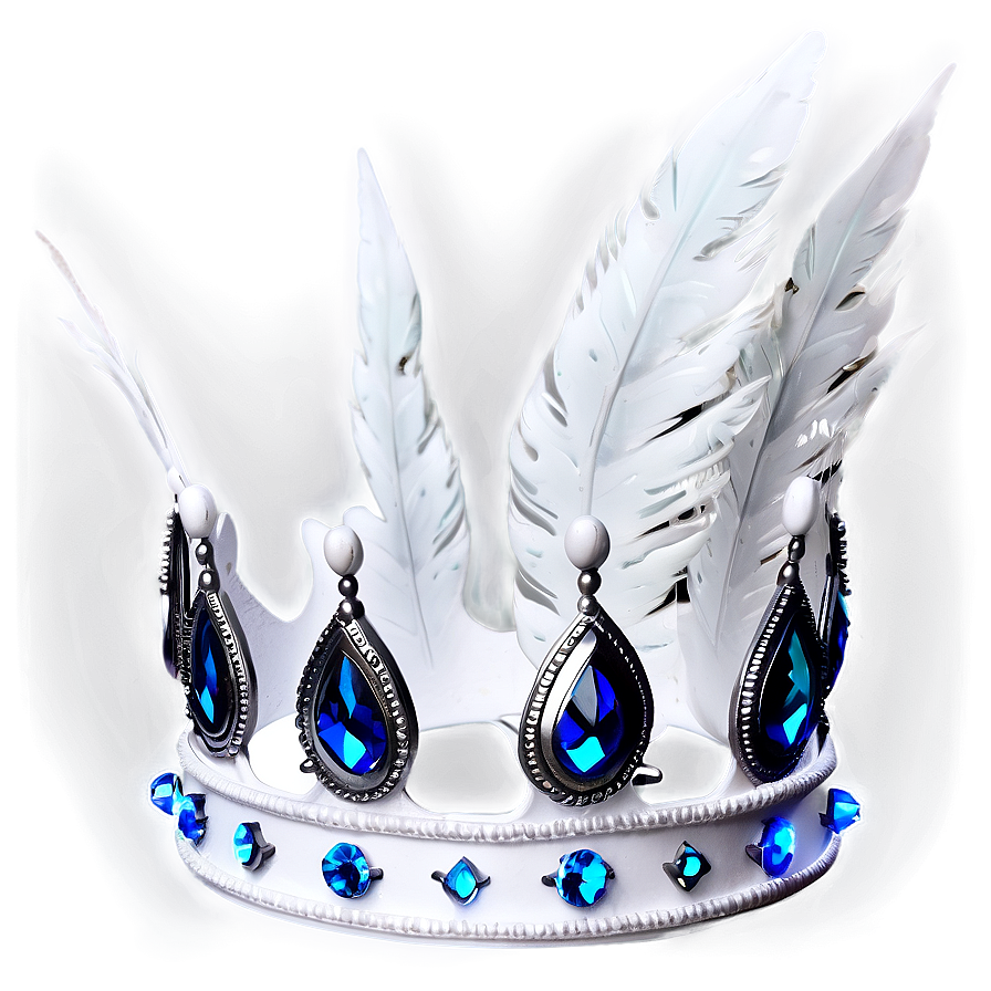 White Crown With Feathers Png Jgm PNG Image