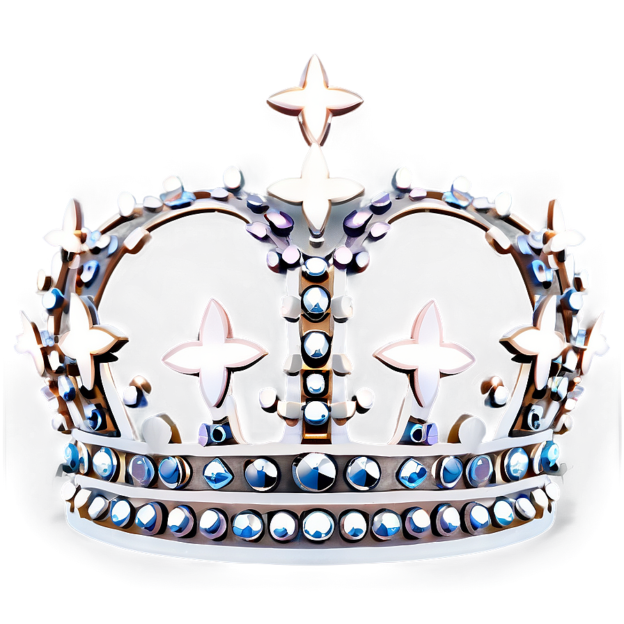 White Crown With Stars Png 06252024 PNG Image