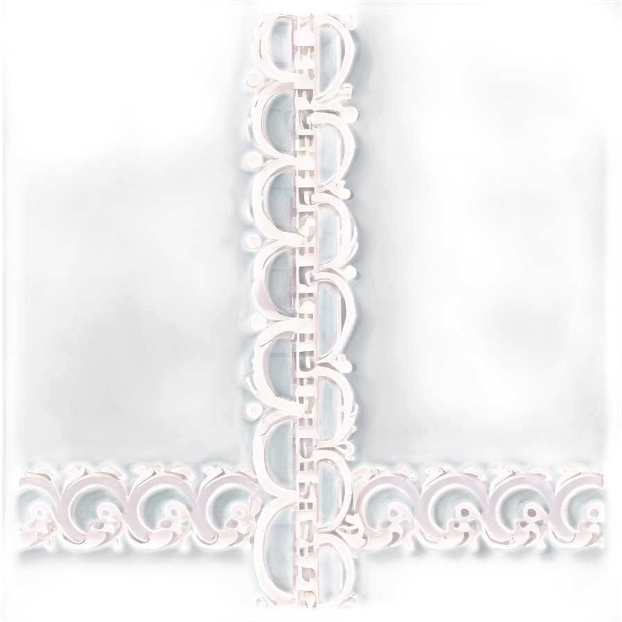 White Curly Border Png Paw85 PNG Image