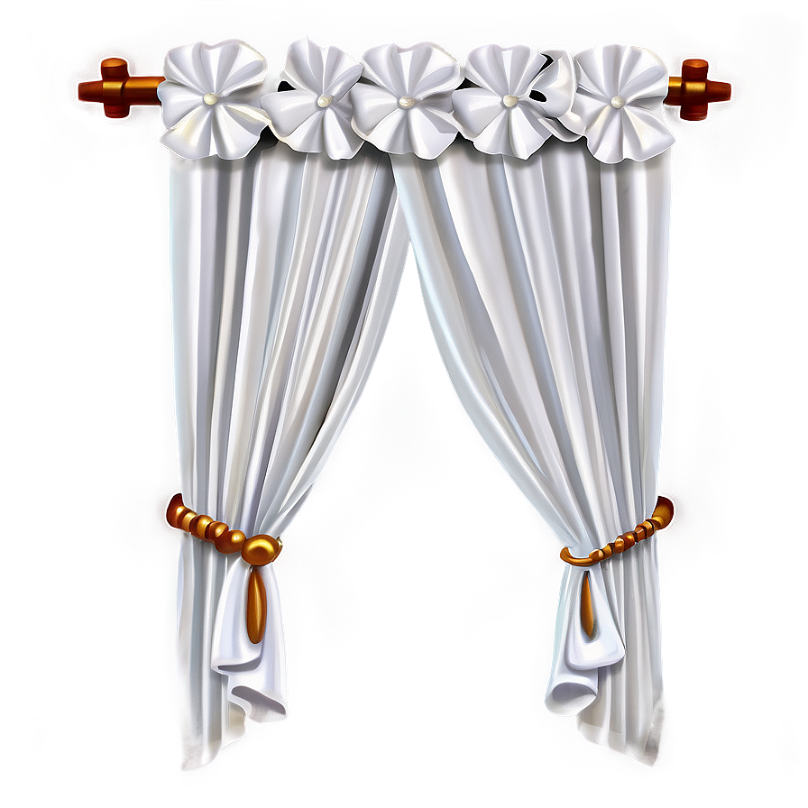 White Curtains A PNG Image