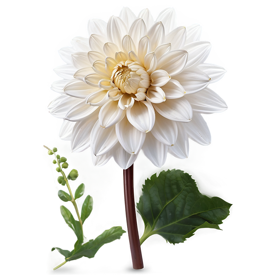 White Dahlia Elegance Png Hwx PNG Image