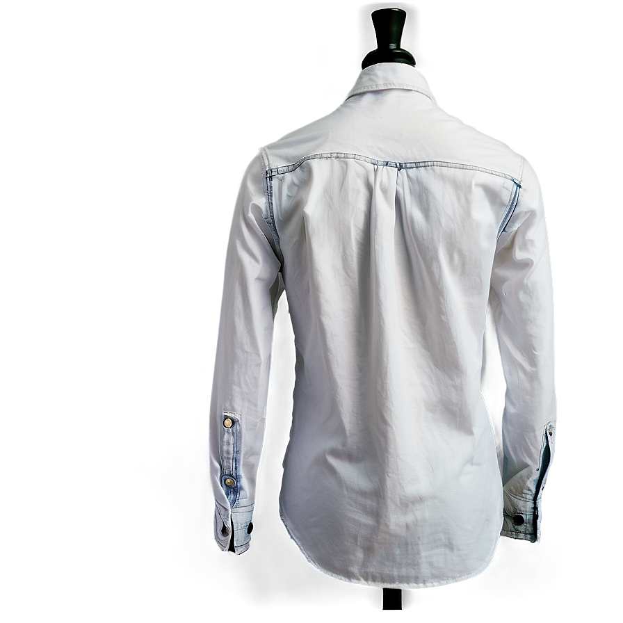 White Denim Shirt Png Dtl51 PNG Image