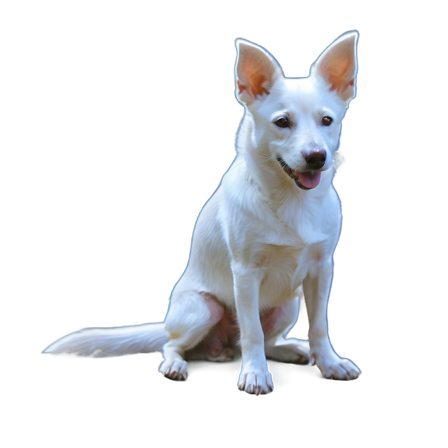 White Dog In Sunset Png Rej24 PNG Image