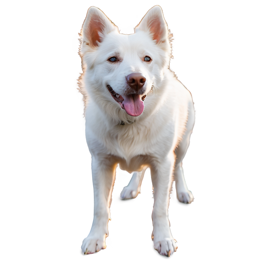 White Dog In Sunset Png Xrf49 PNG Image