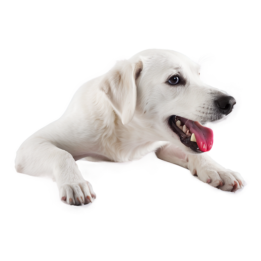 White Dog Licking Png 93 PNG Image