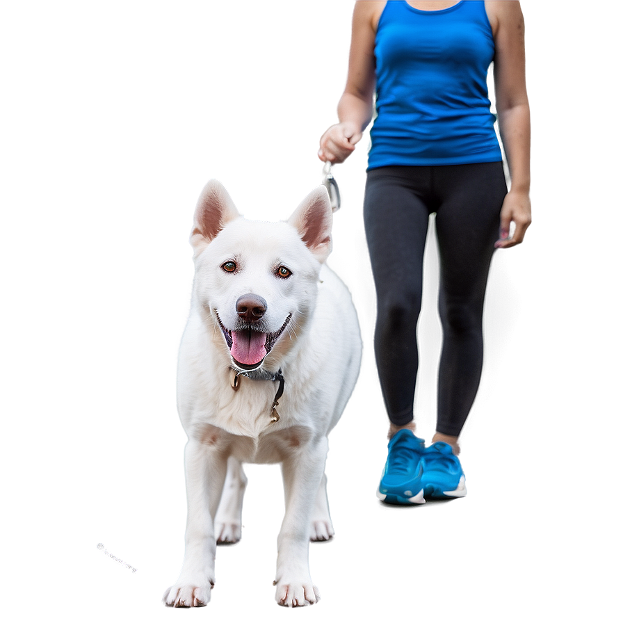 White Dog On Leash Png Mdd16 PNG Image