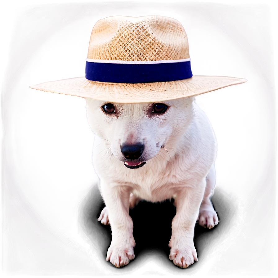 White Dog With Hat Png Pdi PNG Image