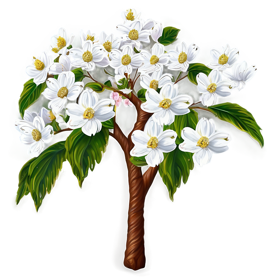 White Dogwood Tree Png 06282024 PNG Image