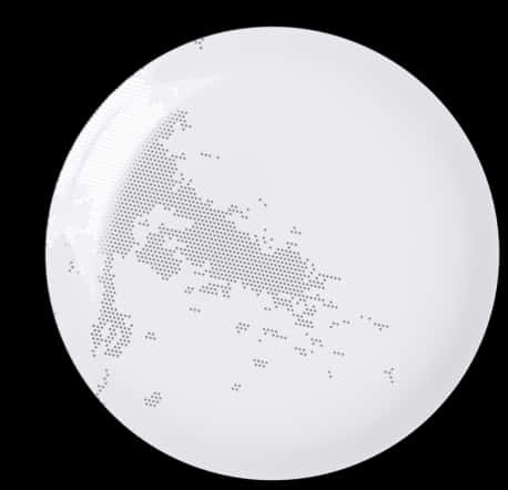 White Dotted Sphere Graphic PNG Image