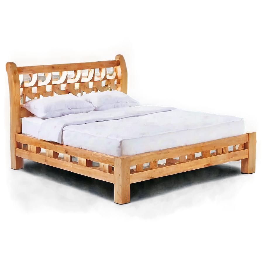 White Double Bed Png Qyq97 PNG Image