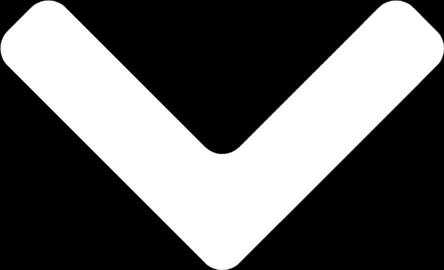 White Downward Arrow Graphic PNG Image