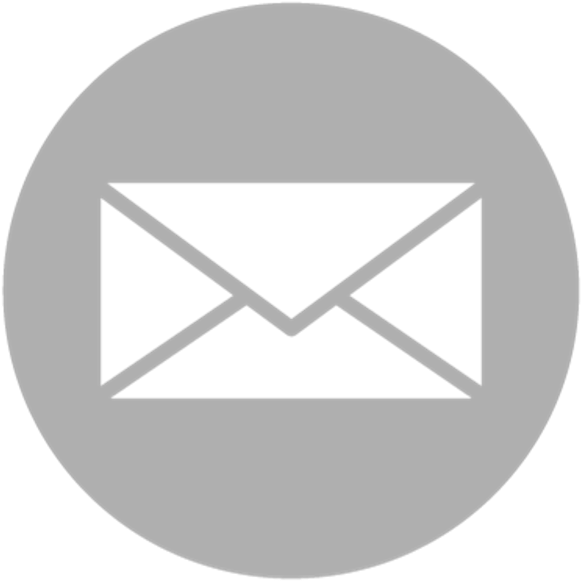 White Email Icon Circle Background PNG Image