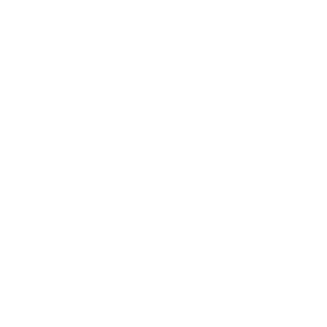 White Email Icon Simple Design PNG Image