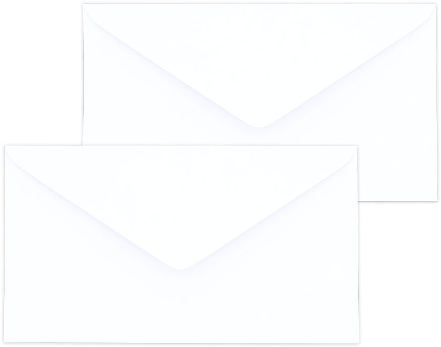 White Envelopes Stacked PNG Image