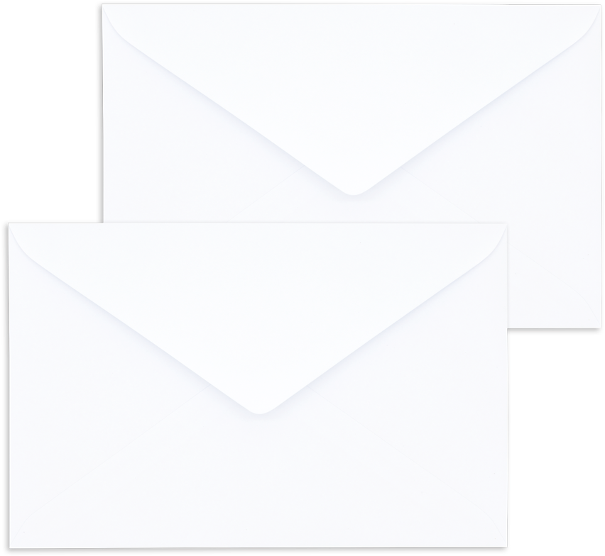 White Envelopes Stacked PNG Image