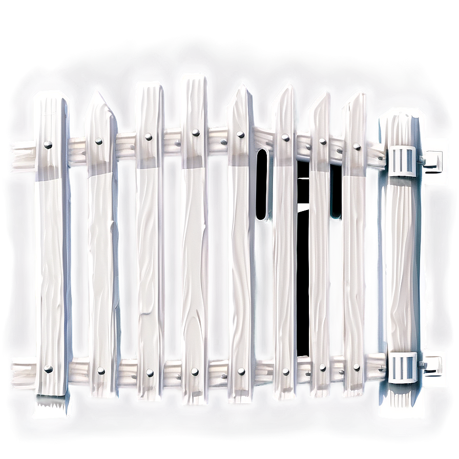 White Fence Gate Design Png 06272024 PNG Image