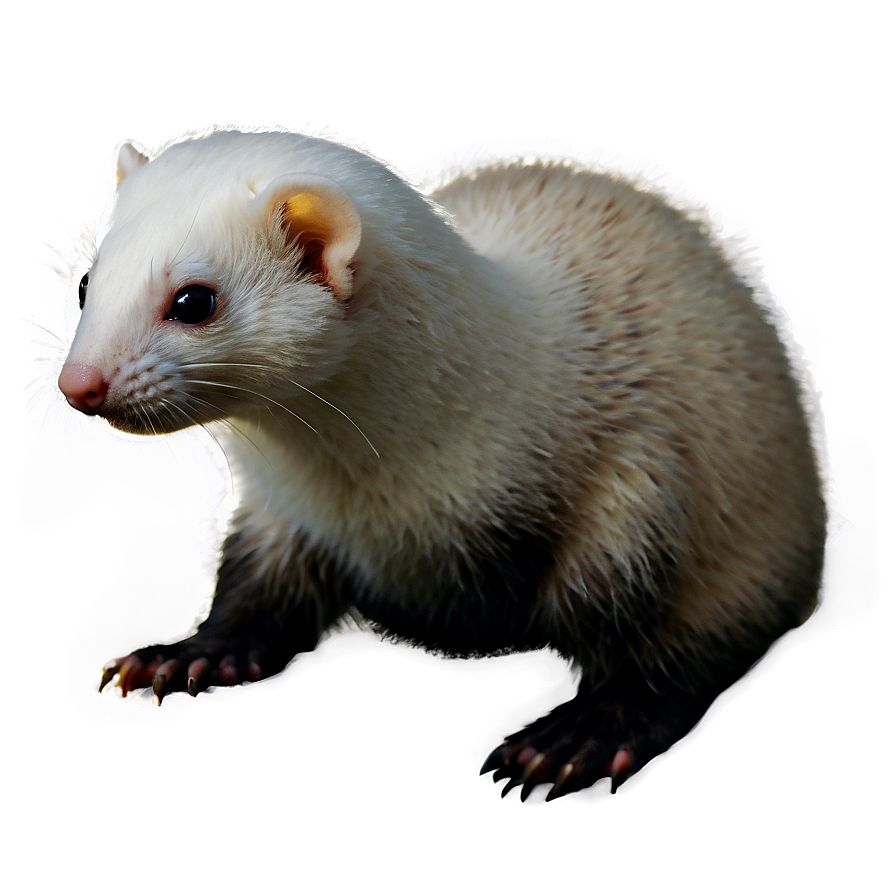 White Ferret Png 06242024 PNG Image