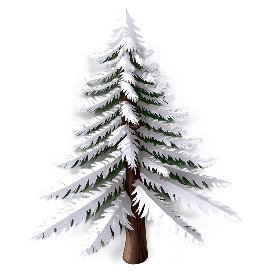 White Fir Tree Holiday Decor Png Ycu PNG Image