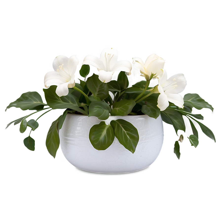 White Floral Arrangement Png Cdn PNG Image