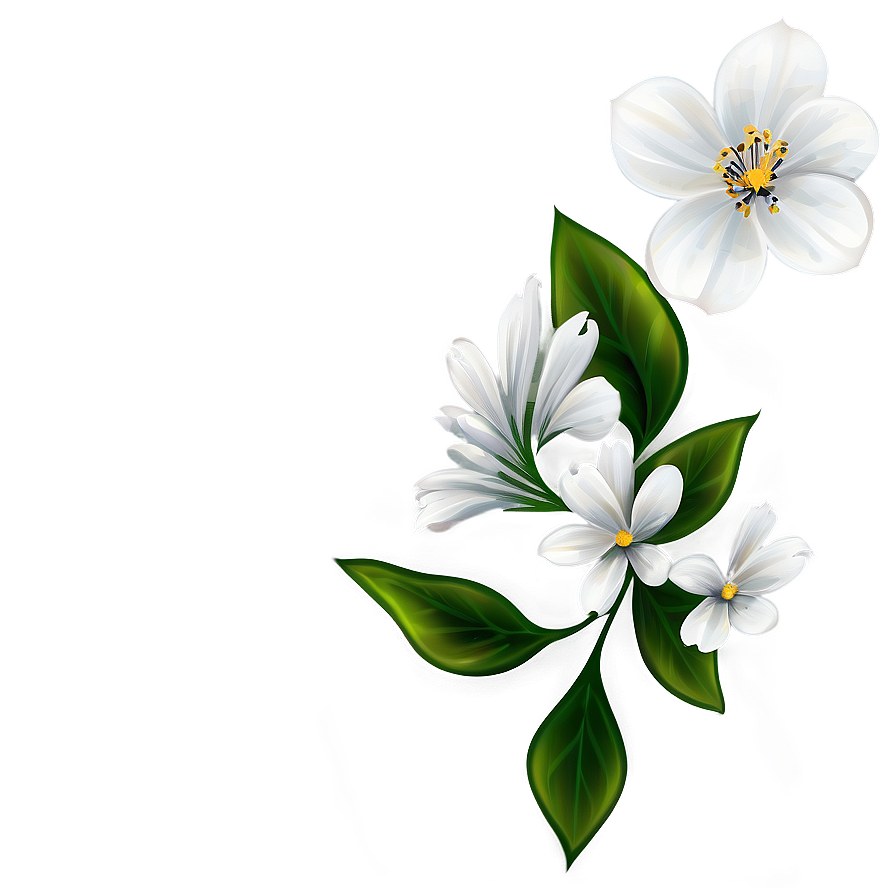 White Flower Illustration Png 49 PNG Image