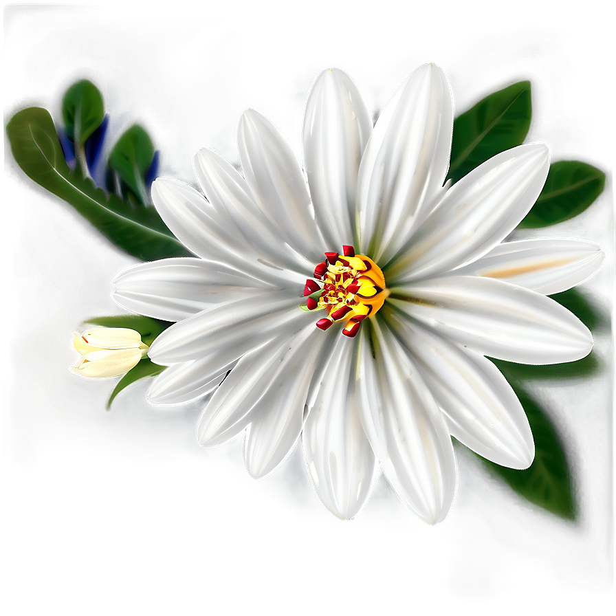 White Flower Illustration Png 65 PNG Image