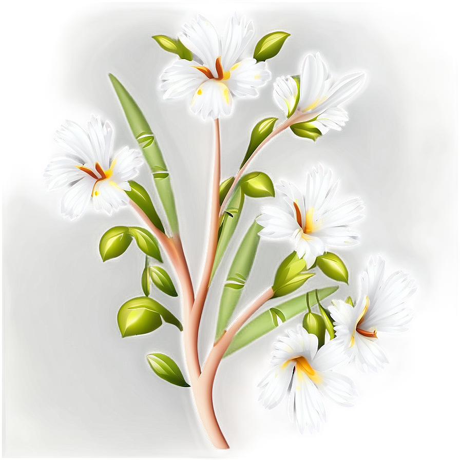 White Flower Pattern Png Nrj7 PNG Image