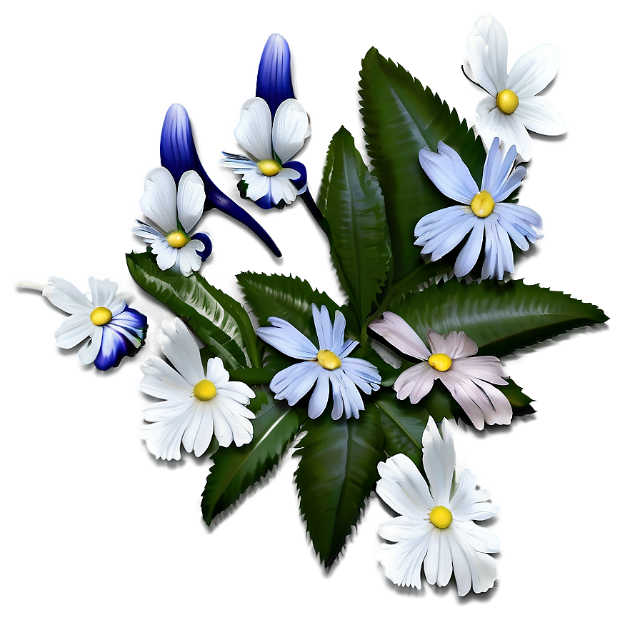 White Flower Theme Png Rfv PNG Image