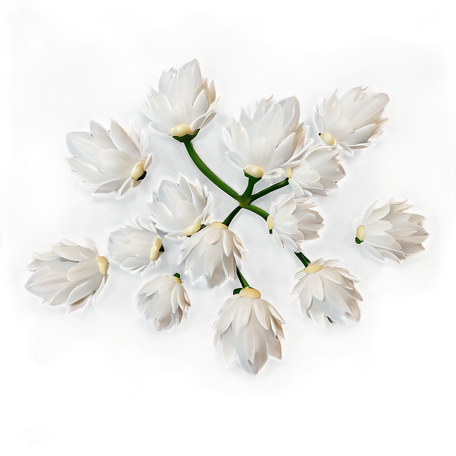 White Flowers Petals Png Ebo PNG Image