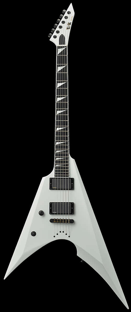 White Flying V Electric Guitar PNG Image