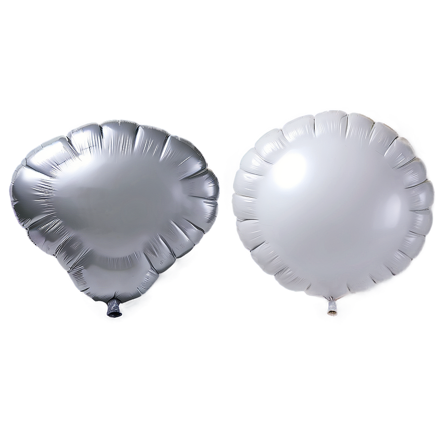 White Foil Balloons Png 06122024 PNG Image