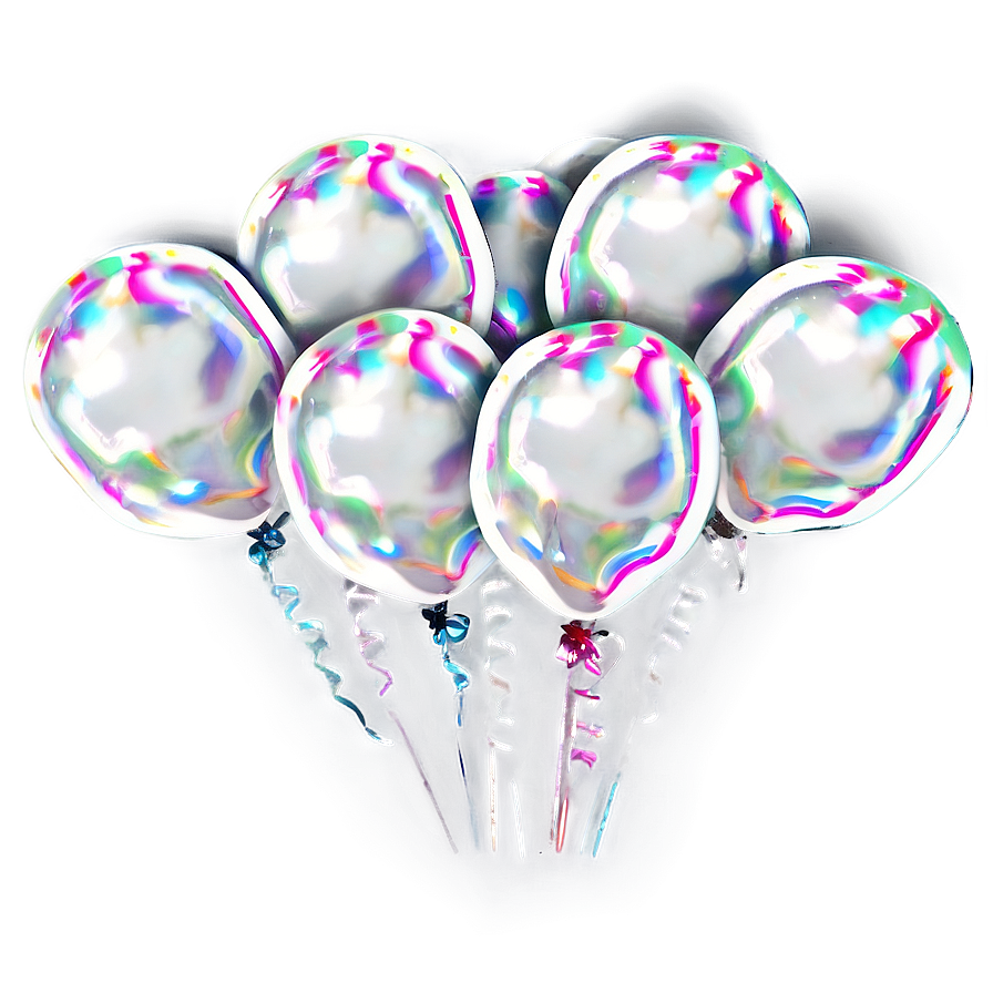 White Foil Balloons Png Gav18 PNG Image