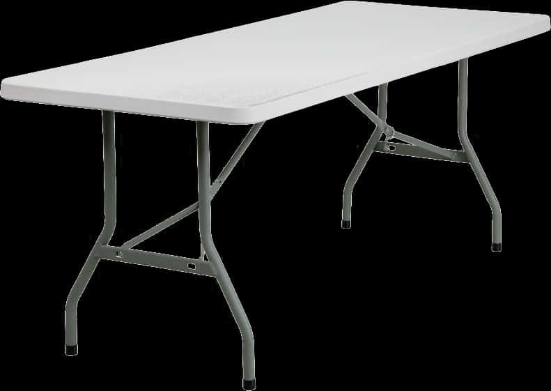 White Folding Table Isolated PNG Image