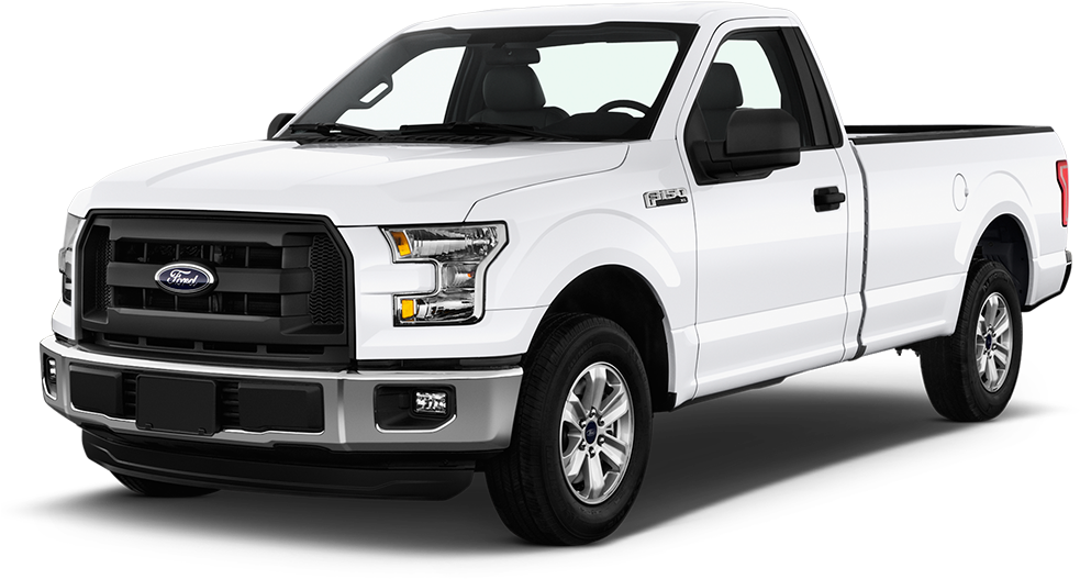 White Ford F150 Pickup Truck PNG Image