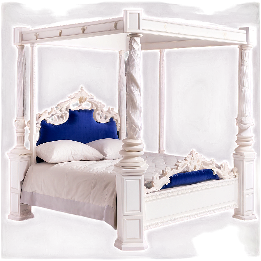 White Four Poster Bed Png 52 PNG Image