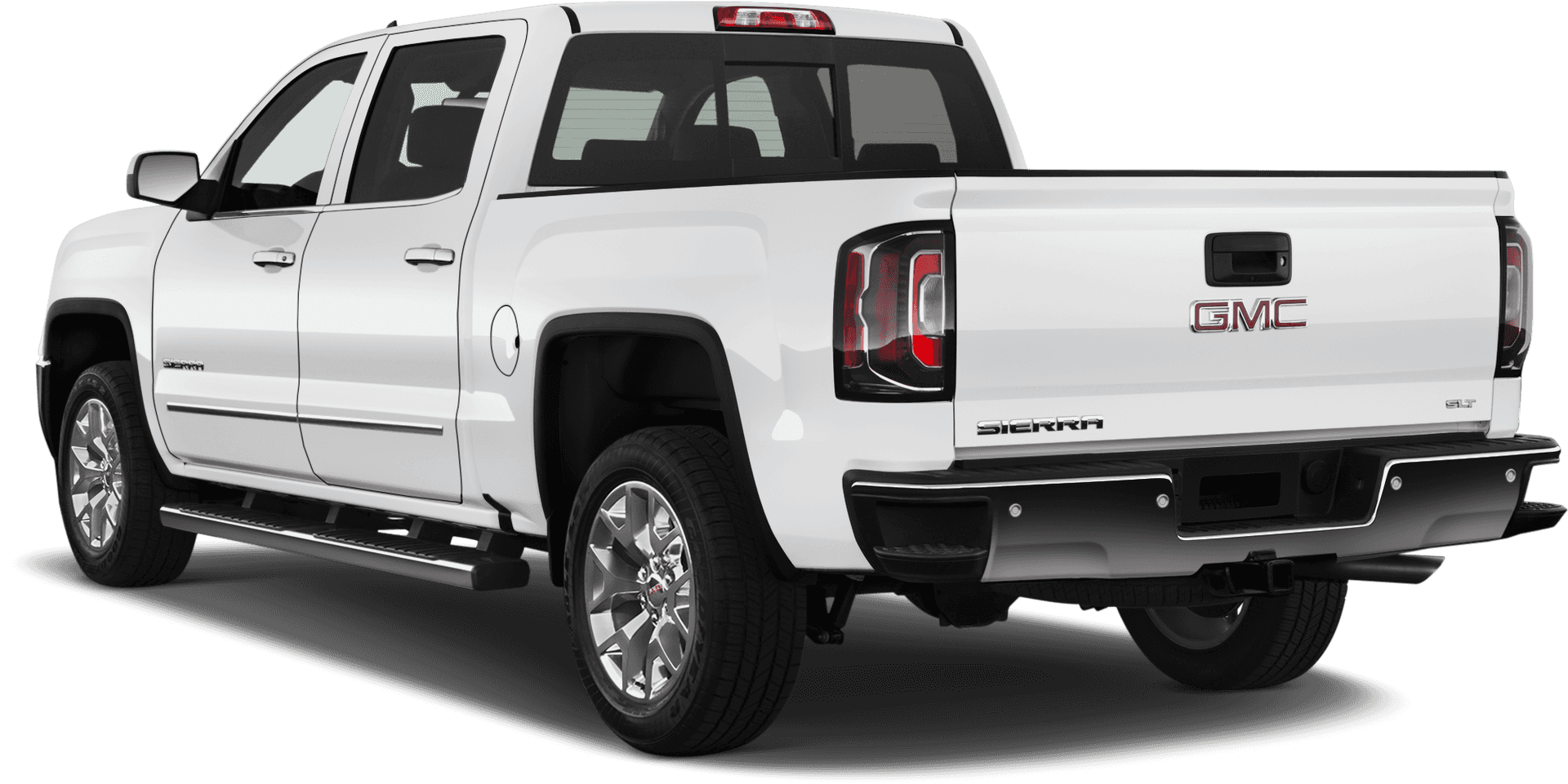 White G M C Sierra Truck Profile View PNG Image