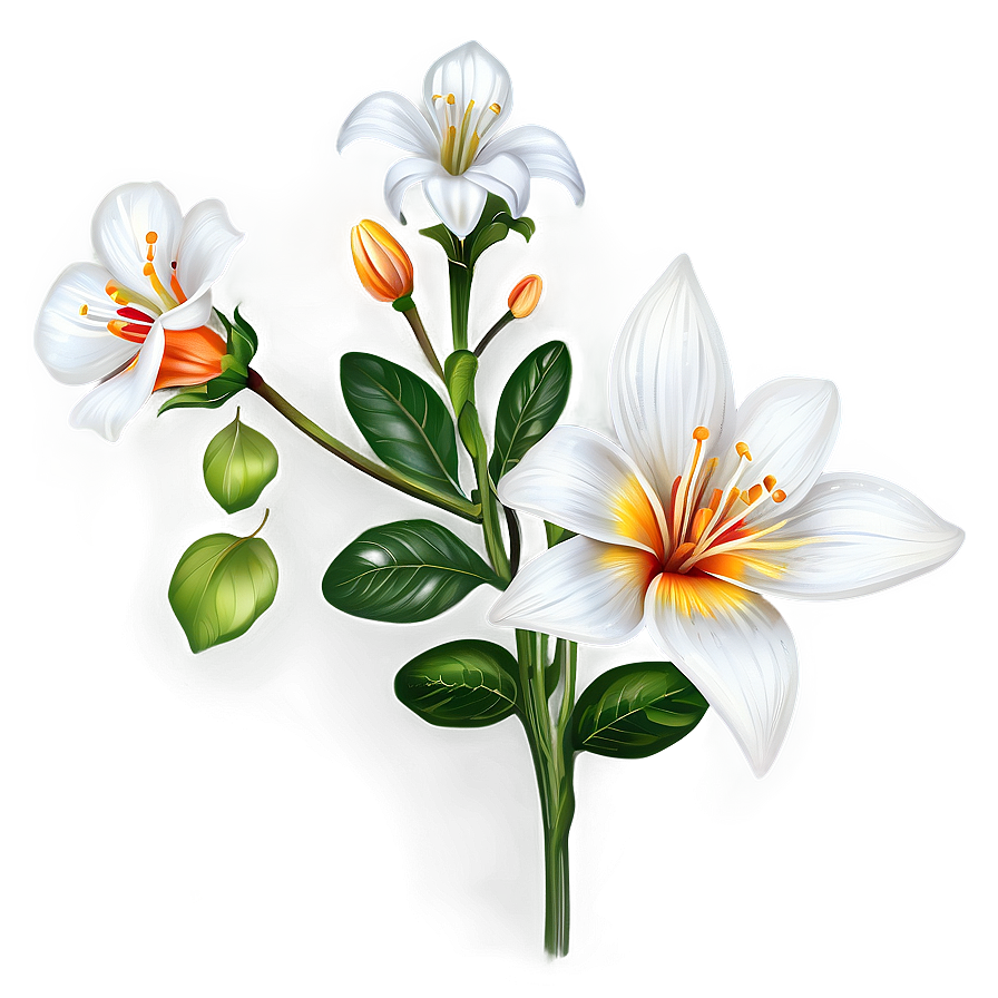 White Garden Flower Png 82 PNG Image