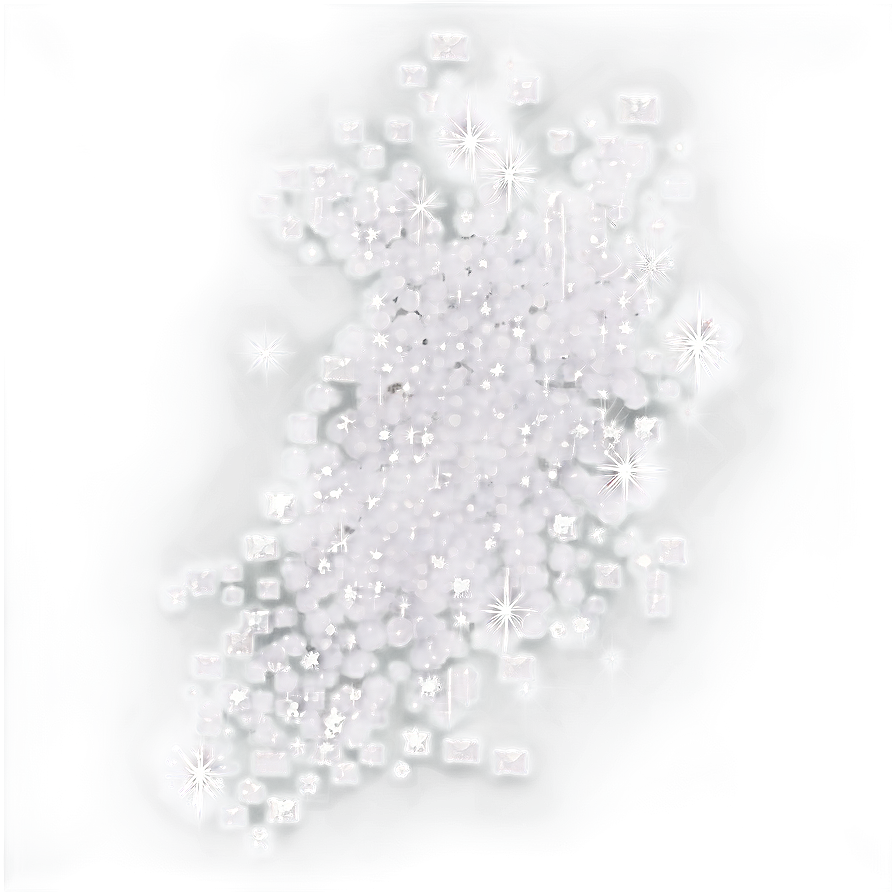 White Glitter C PNG Image