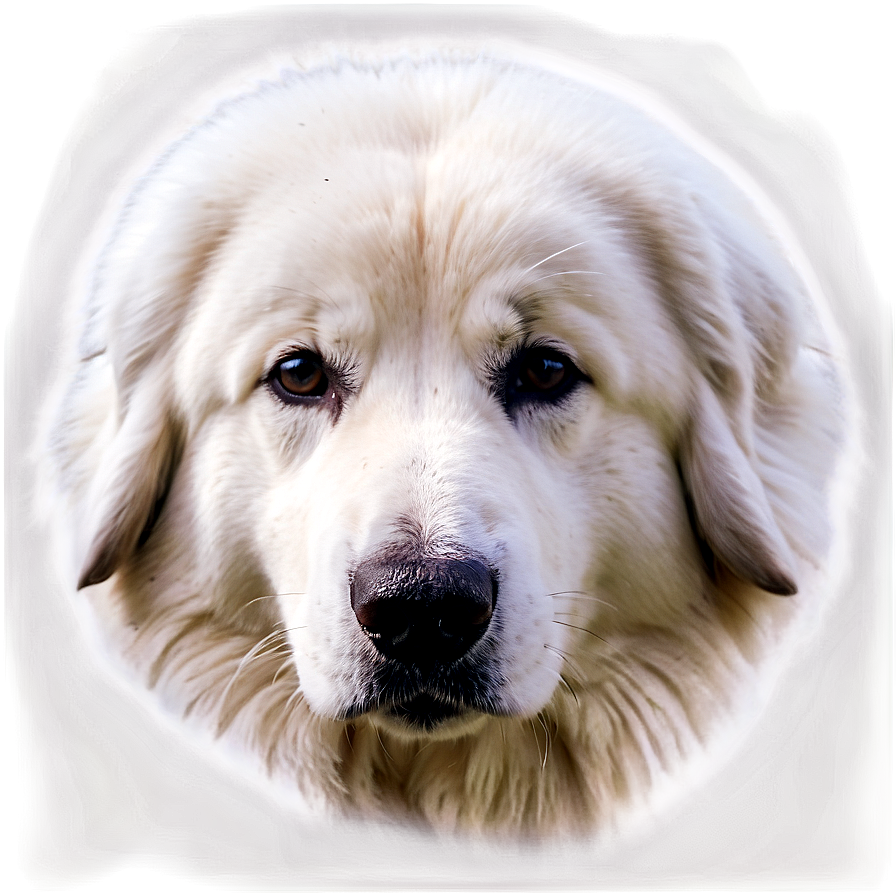 White Great Pyrenees Portrait Png Dbp57 PNG Image