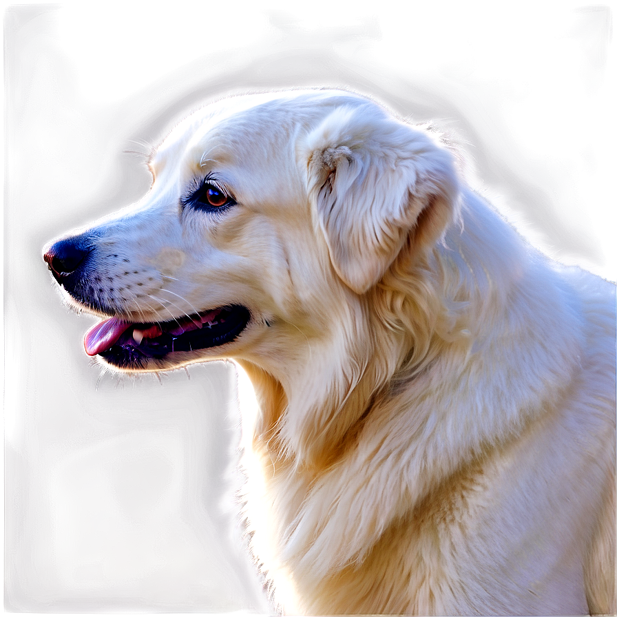 White Great Pyrenees Portrait Png Gnc PNG Image