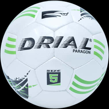 White Green Soccer Ball Size5 PNG Image