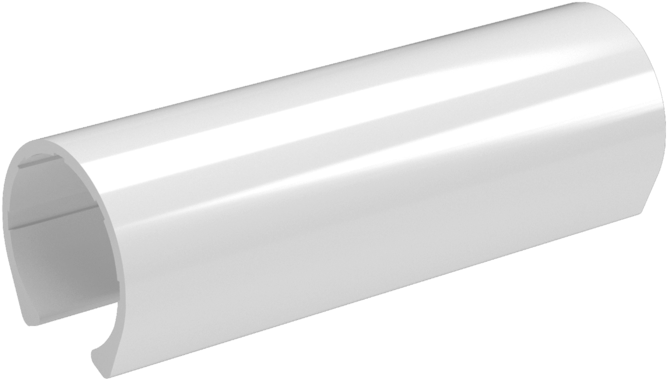 White Half Cut Metal Pipe PNG Image