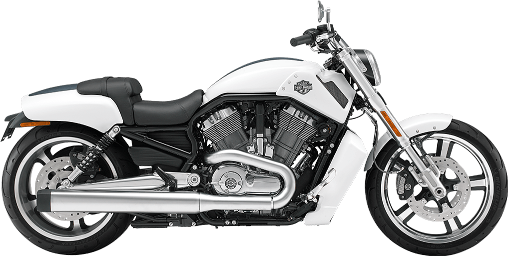 White Harley Davidson Motorcycle PNG Image