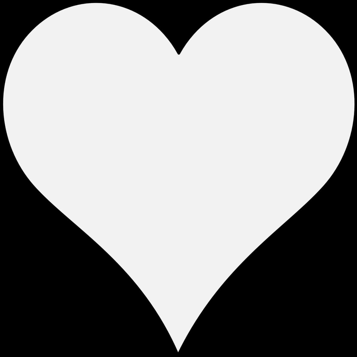 White Heart Icon Simple Graphic PNG Image