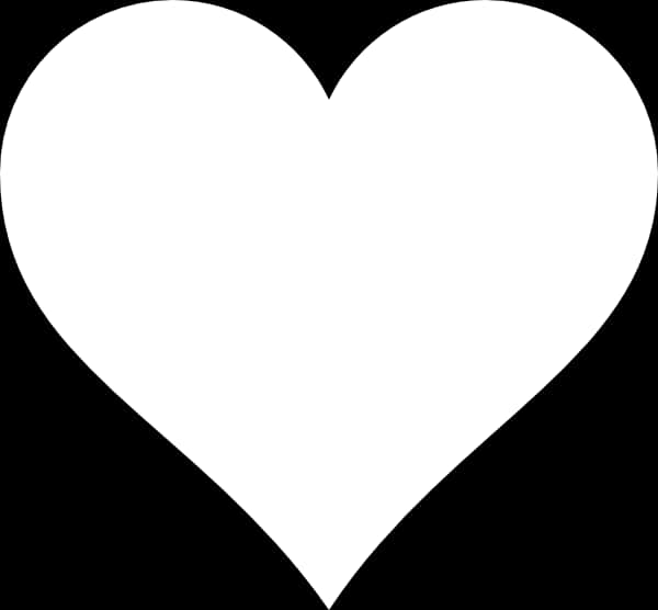 White Heart Icon Simple PNG Image