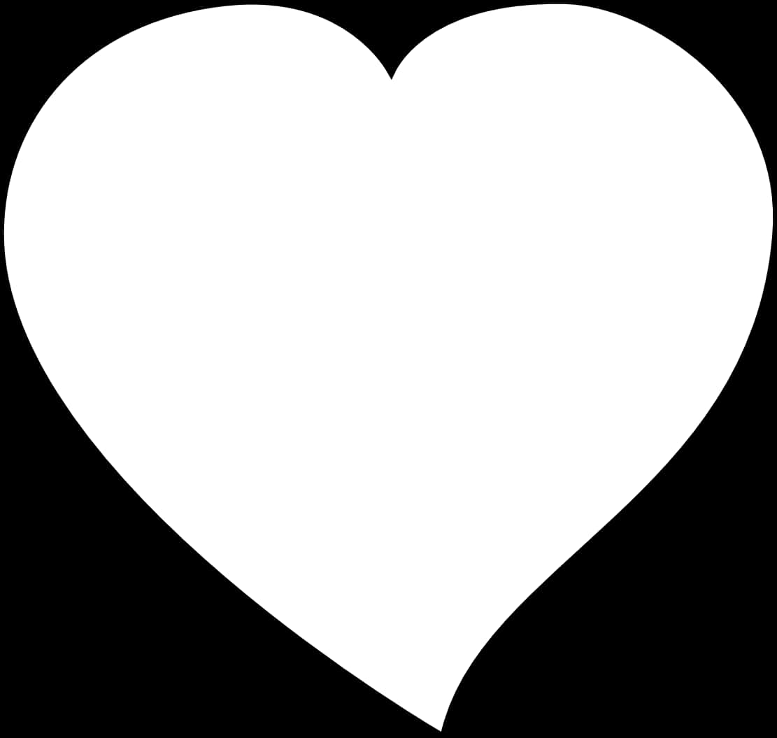 White Heart Shape Graphic PNG Image