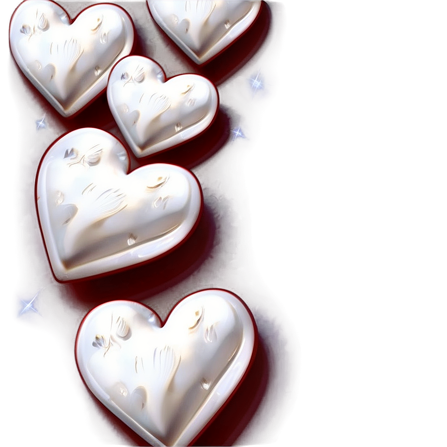 White Hearts Background Png Vkn4 PNG Image