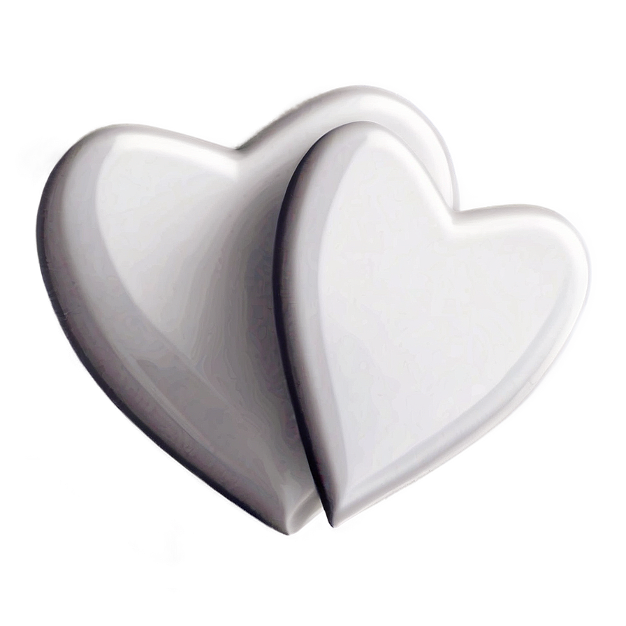 White Hearts Drawing Png 06252024 PNG Image