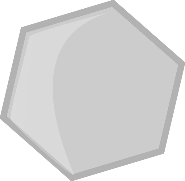 White Hexagon Graphic PNG Image